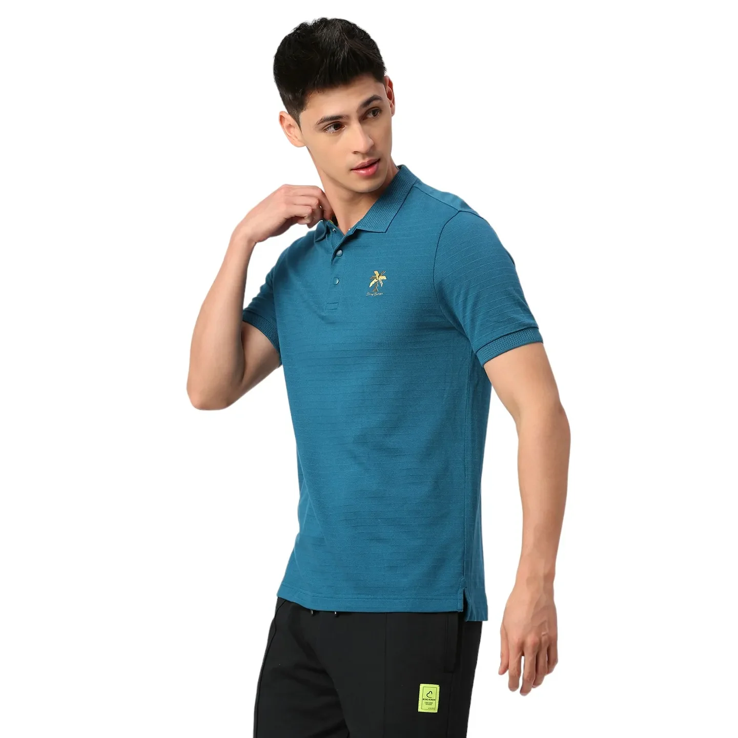 Blue Regular Fit Men's Polo T-Shirt by Being Human Clothing - Image 2