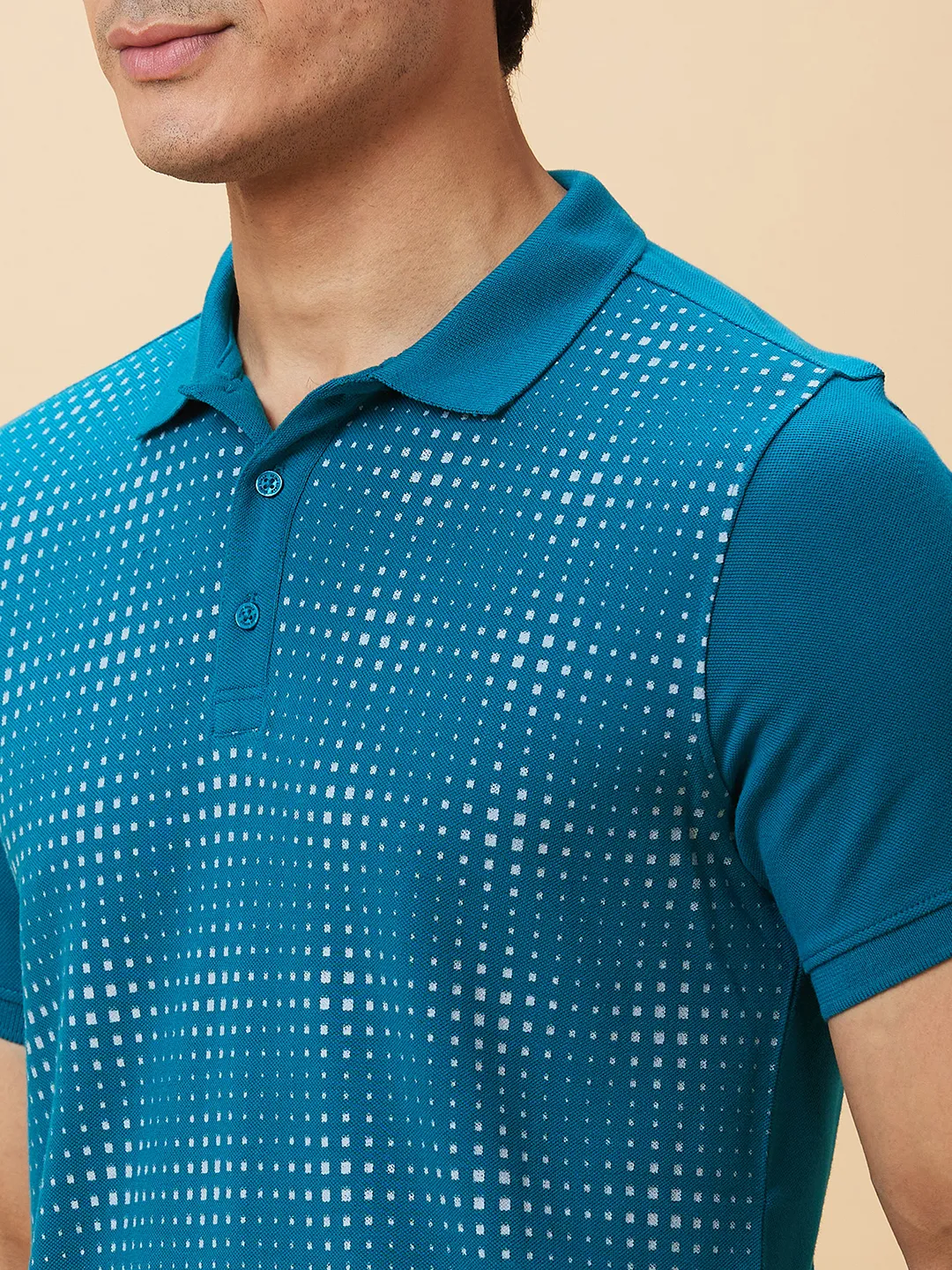 Blue Regular Fit Men's Polo T-Shirt by Being Human Clothing - Image 4