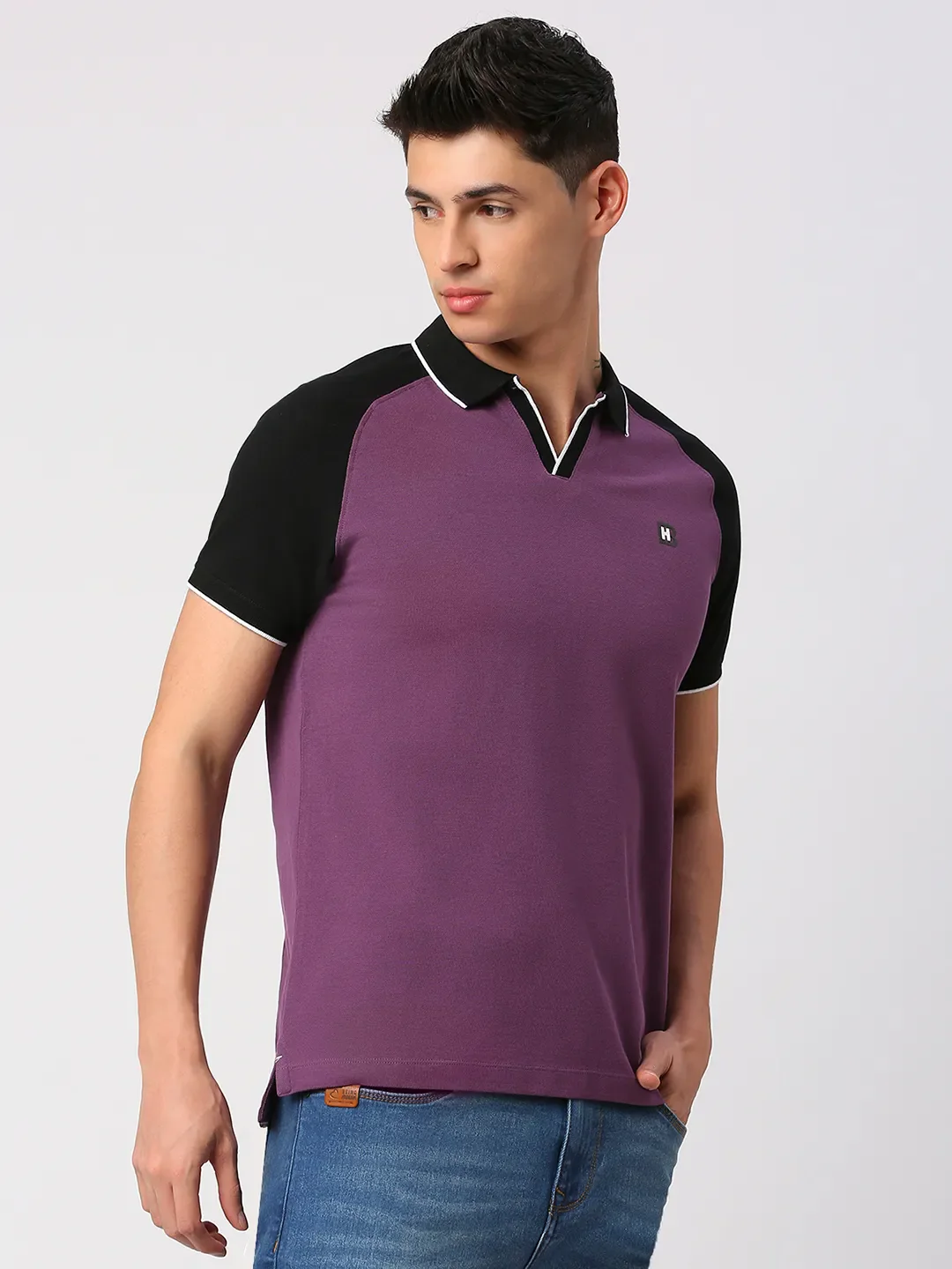 Green Regular Fit Men's Polo T-Shirt by Being Human Clothing - Image 3