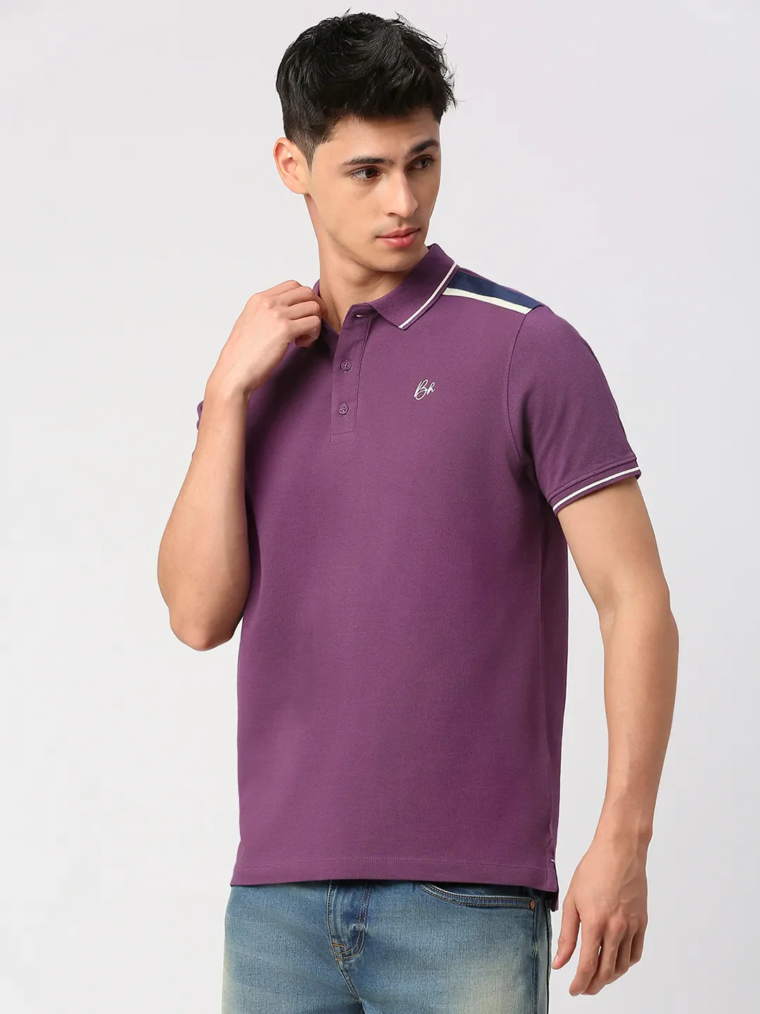 Green Regular Fit Men's Polo T-Shirt by Being Human Clothing - Image 2