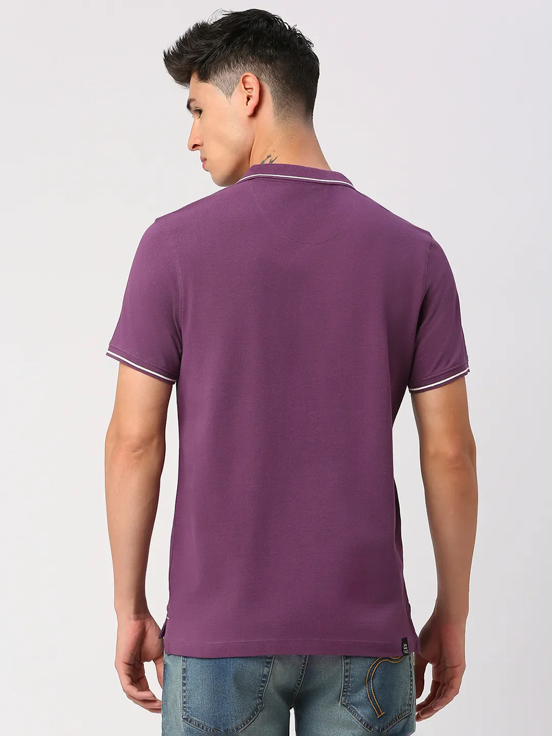 Green Regular Fit Men's Polo T-Shirt by Being Human Clothing - Image 4