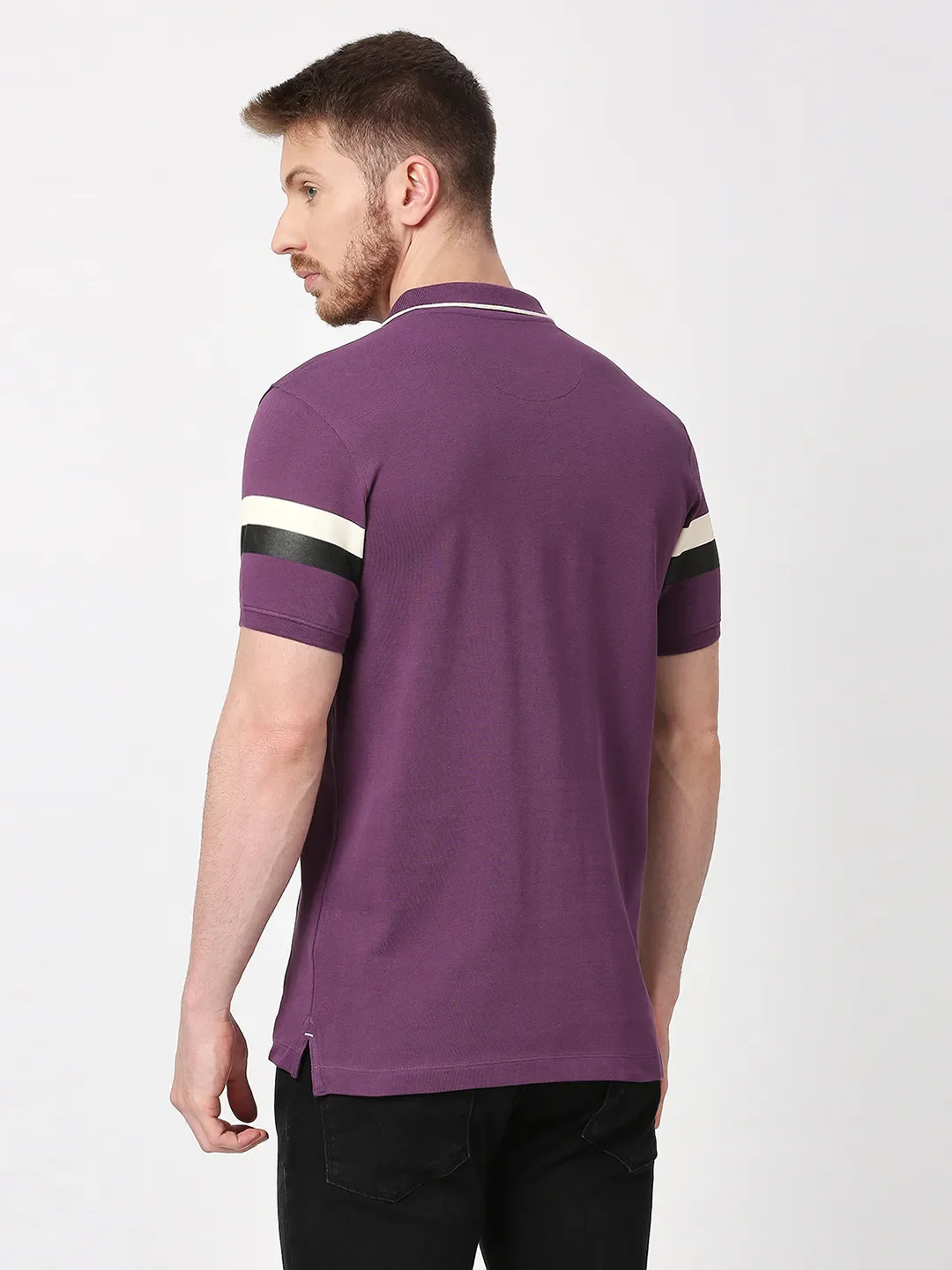 Grape Regular Fit Men's Polo T-Shirt by Being Human Clothing - Image 3