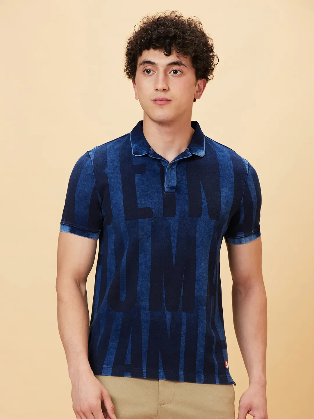 Purple Regular Fit Men's Polo T-Shirt by Being Human Clothing