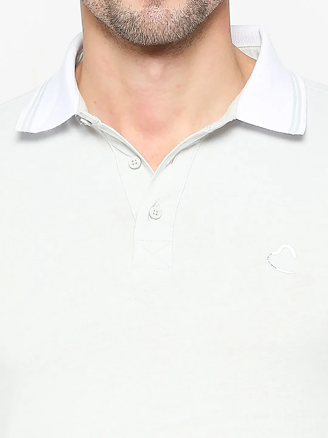 Grey Regular Fit Men's Long Sleeves Polo T-Shirt by Being Human Clothing - Image 5