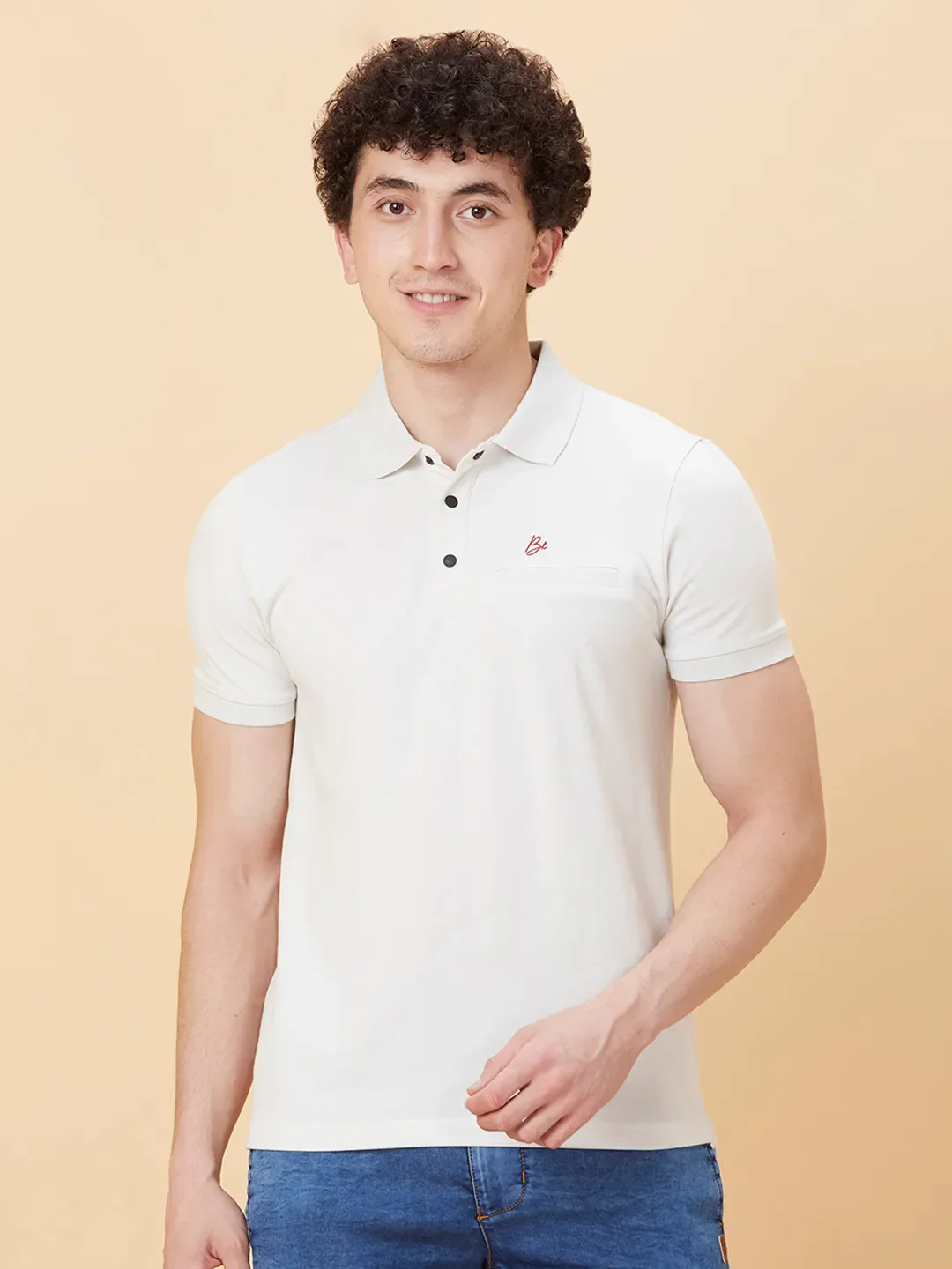 Grey Regular Fit Men's Polo T-Shirt by Being Human Clothing