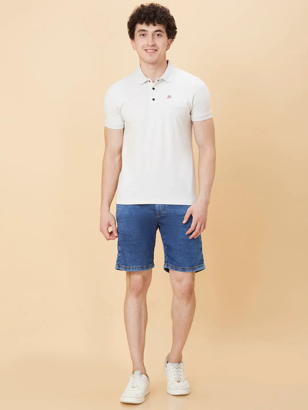 Grey Regular Fit Men's Polo T-Shirt by Being Human Clothing - Image 2