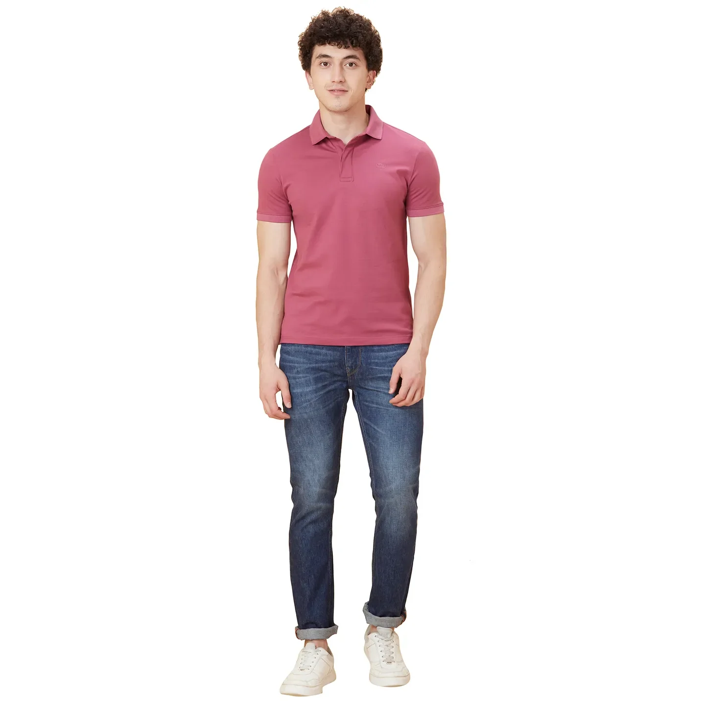 Blue Regular Fit Men's Polo T-Shirt by Being Human Clothing - Image 5