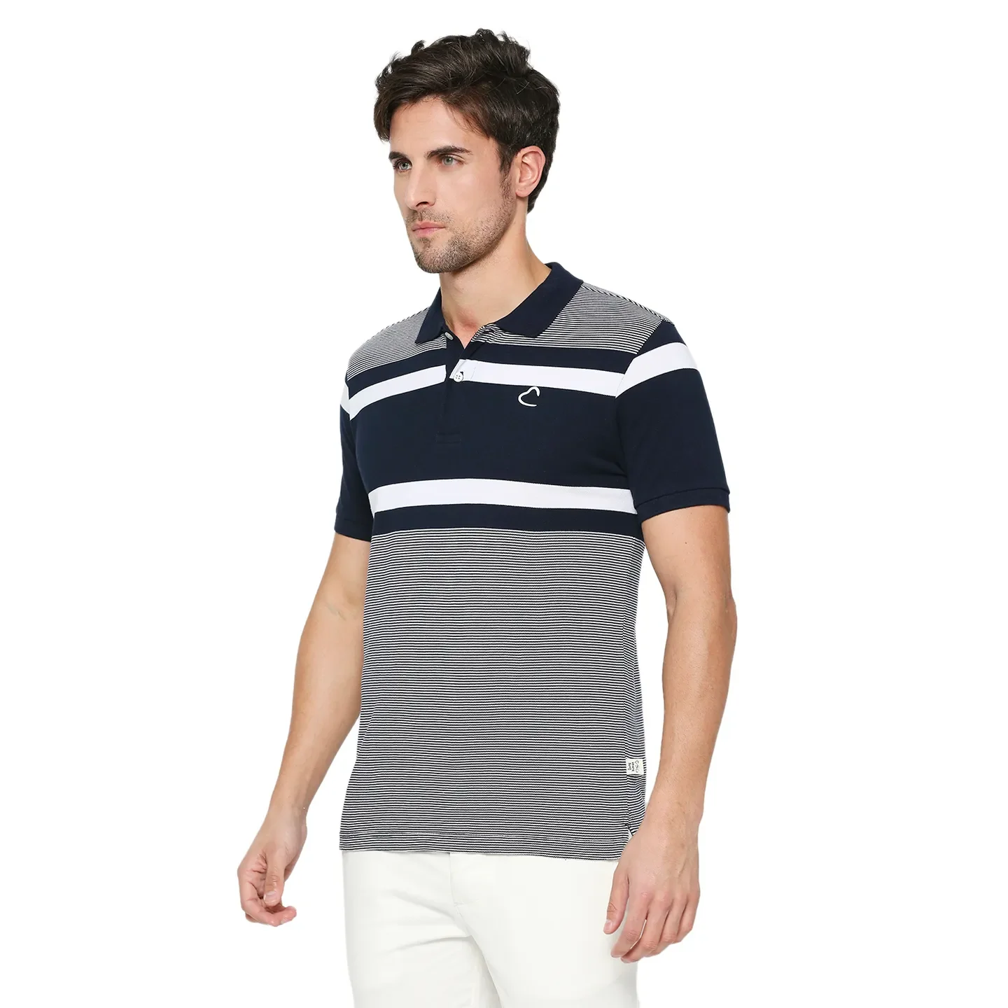 Navy Regular Fit Men's Polo T-Shirt by Being Human Clothing - Image 2