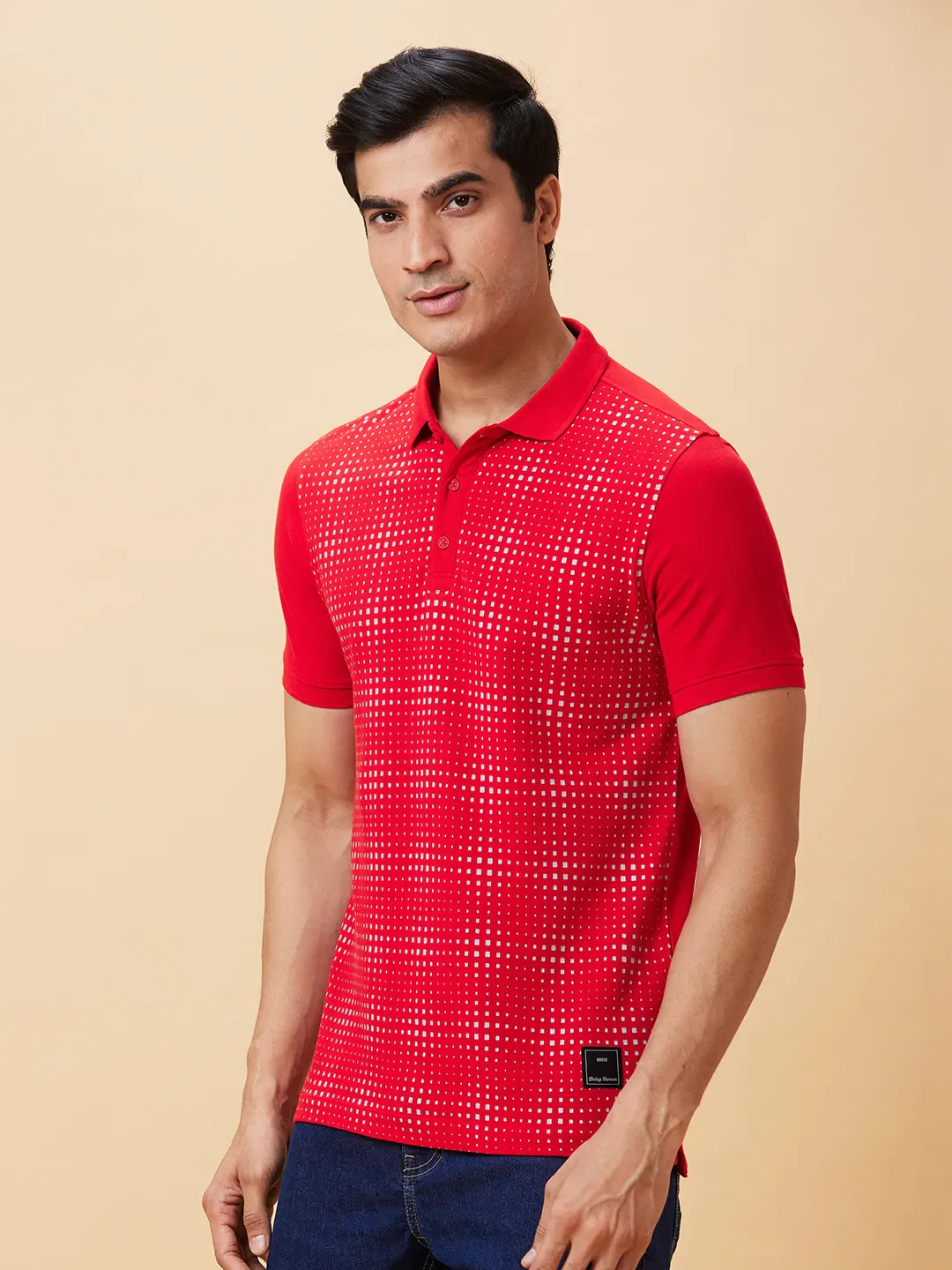Red Regular Fit Men's Polo T-Shirt by Being Human Clothing - Image 3