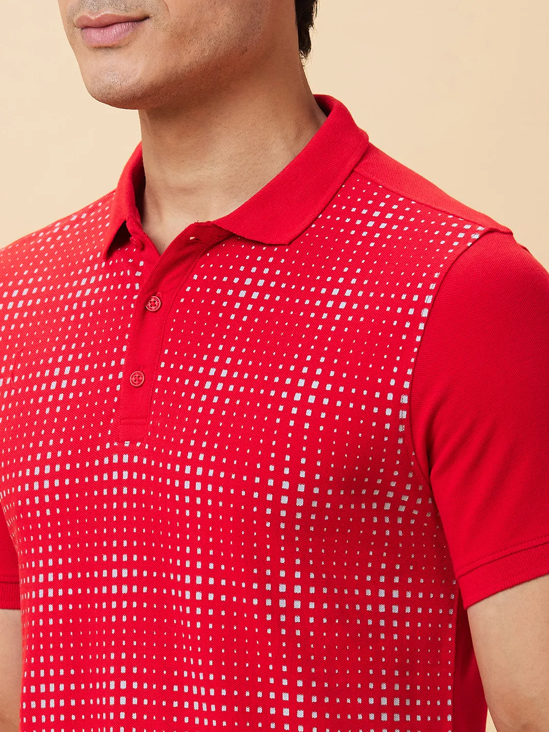 Red Regular Fit Men's Polo T-Shirt by Being Human Clothing - Image 4