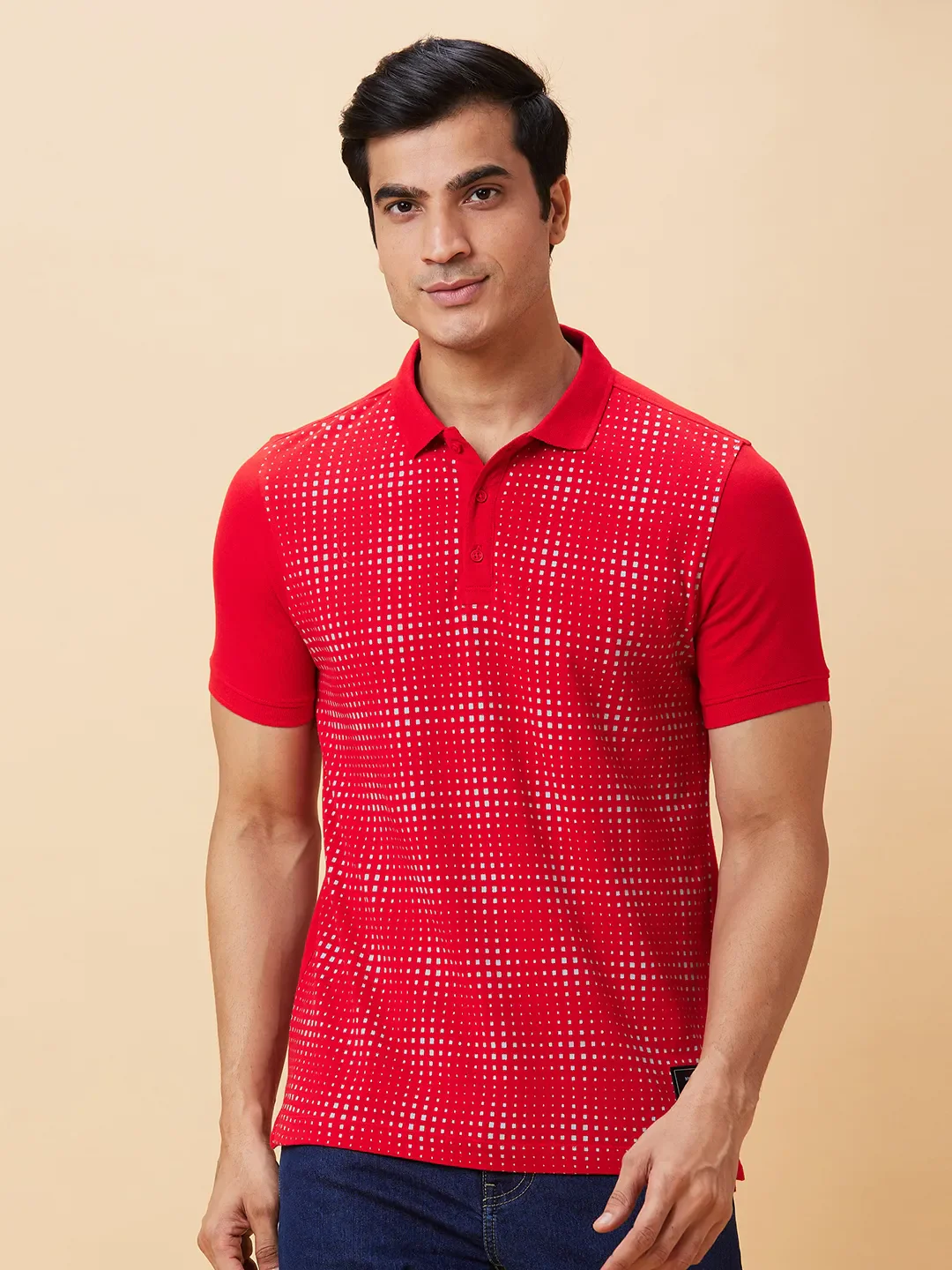 Red Regular Fit Men's Polo T-Shirt by Being Human Clothing - Image 6