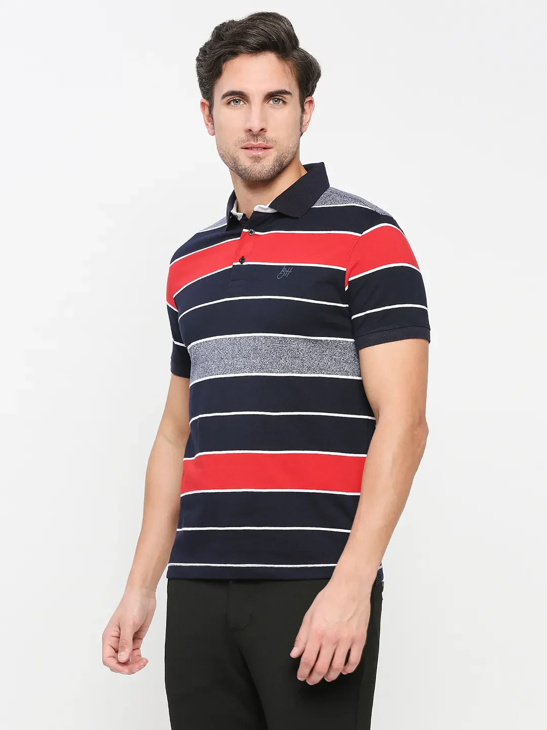 Red Regular Fit Men's Polo T-shirt by Being Human Clothing - Image 2