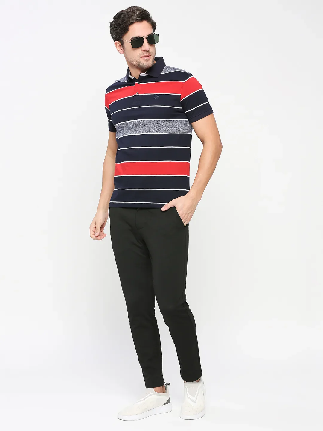 Red Regular Fit Men's Polo T-shirt by Being Human Clothing - Image 6