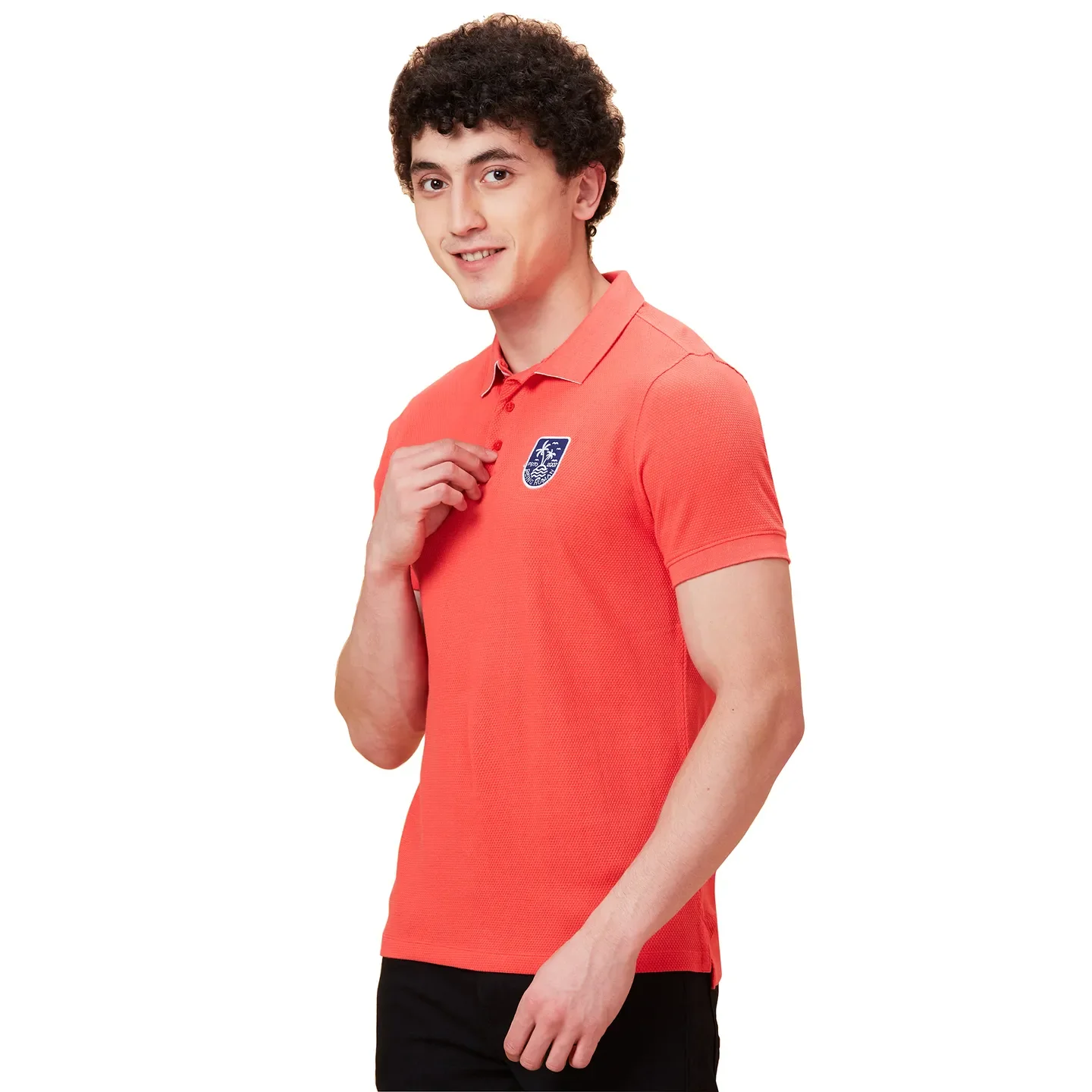 Red Regular Fit Men's Polo T-Shirt by Being Human Clothing - Image 3
