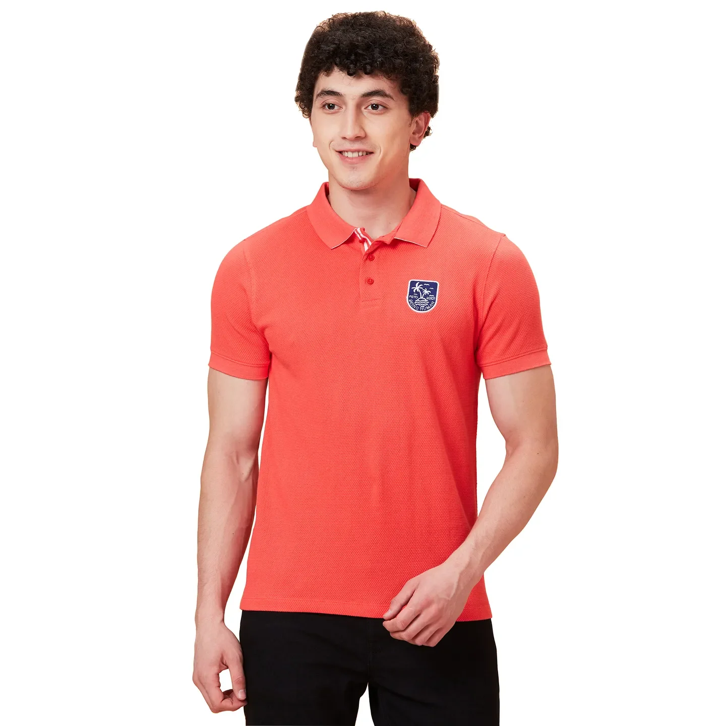Red Regular Fit Men's Polo T-Shirt by Being Human Clothing - Image 6