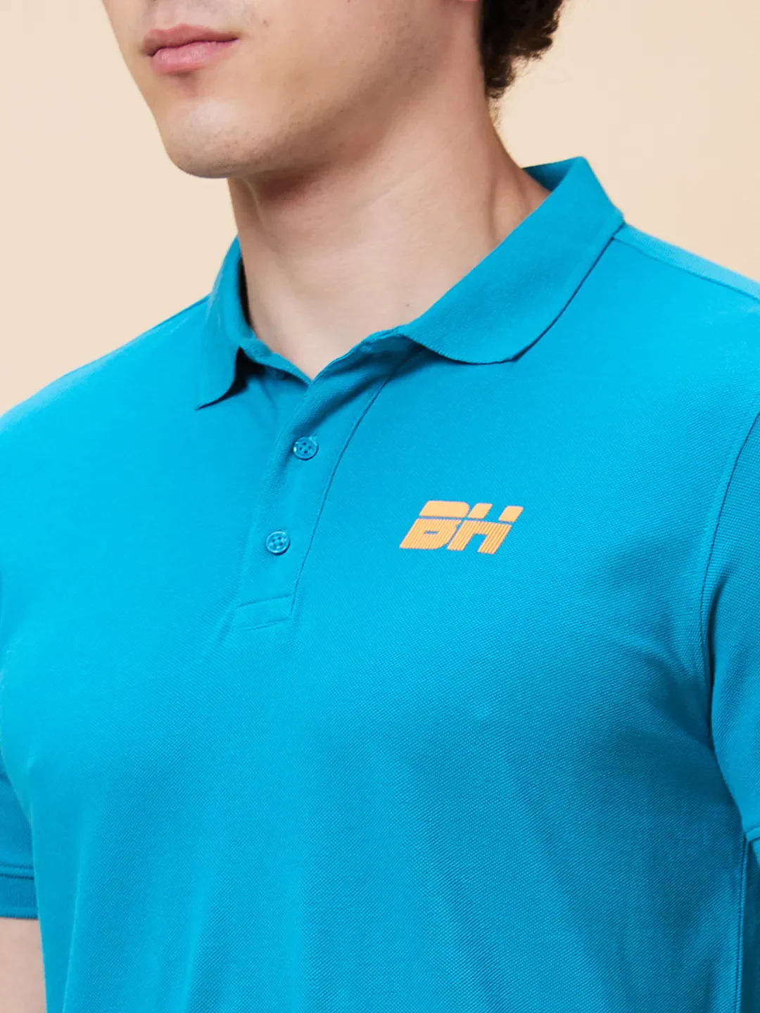 Blue Regular Fit Men's Polo T-Shirt by Being Human Clothing - Image 5