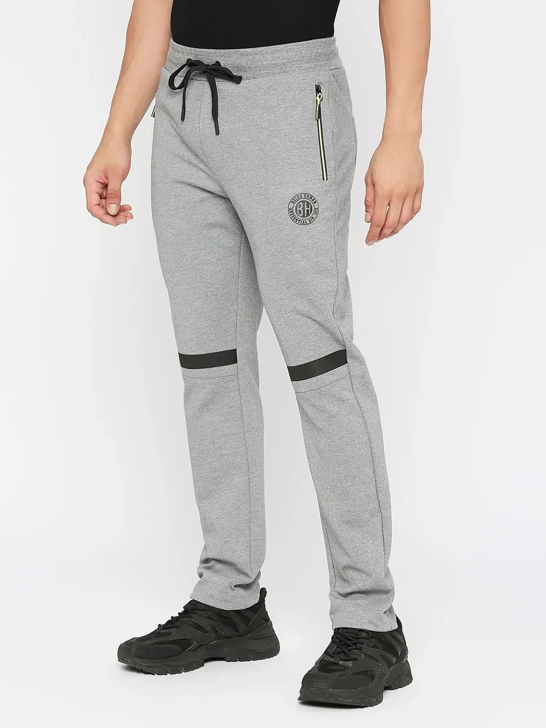 Grey Regular Fit Men's Track Pants by Being Human Clothing - Image 2