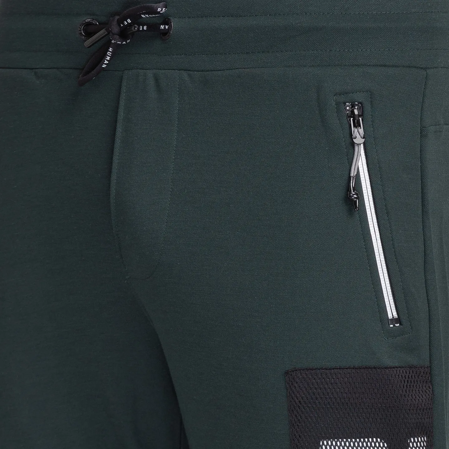 Green Regular Fit Men's Track Pants by Being Human Clothing - Image 4