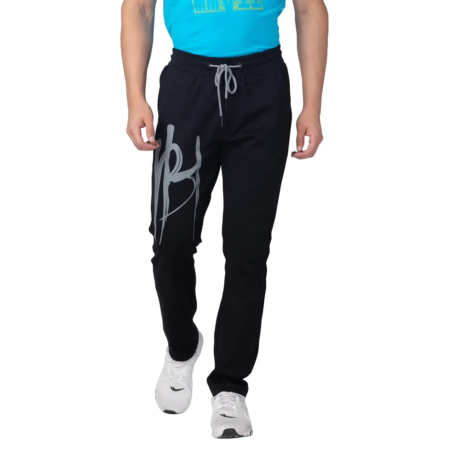Black Regular Fit Men's Track Pants by Being Human Clothing