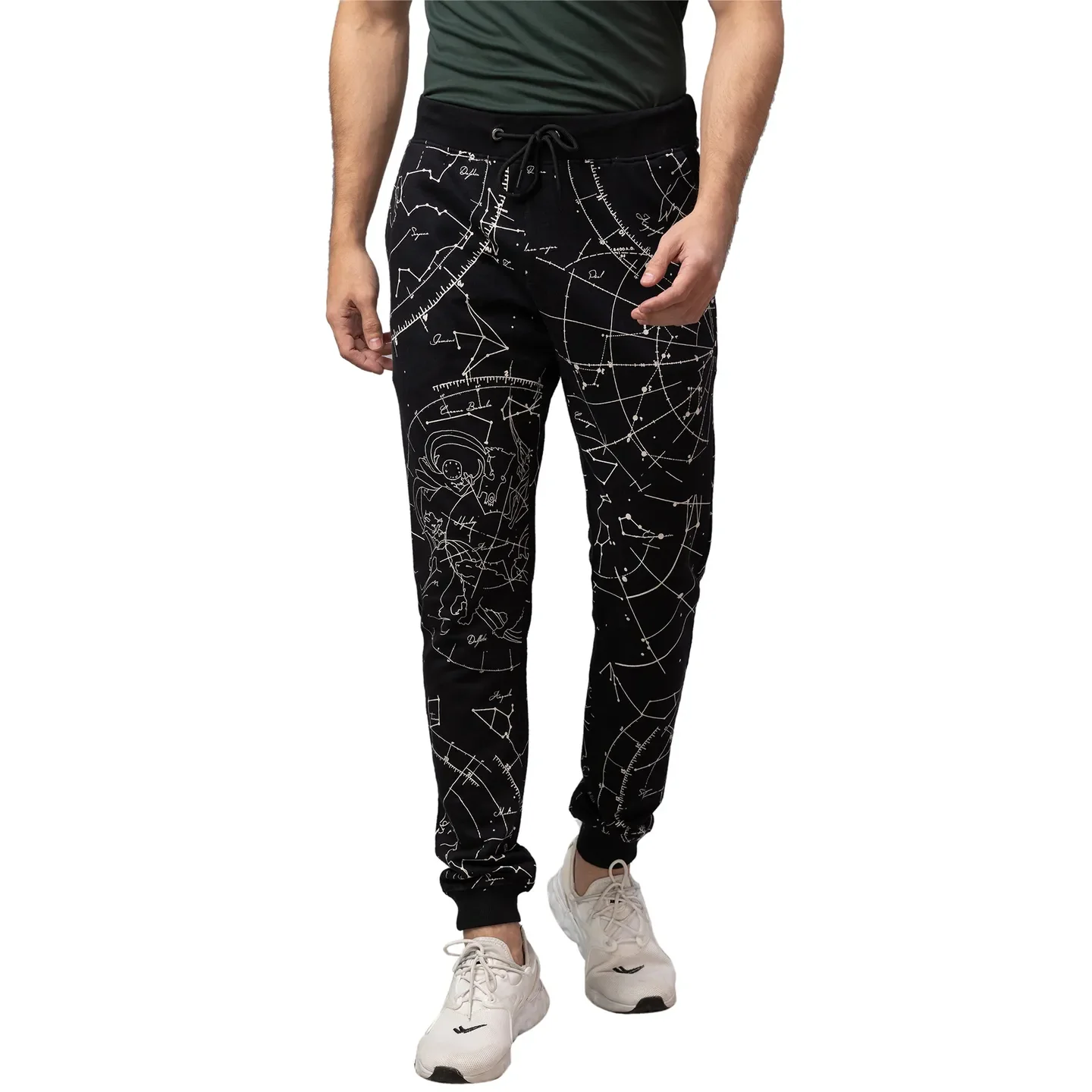 Black Regular Fit Men's Track Pants by Being Human Clothing