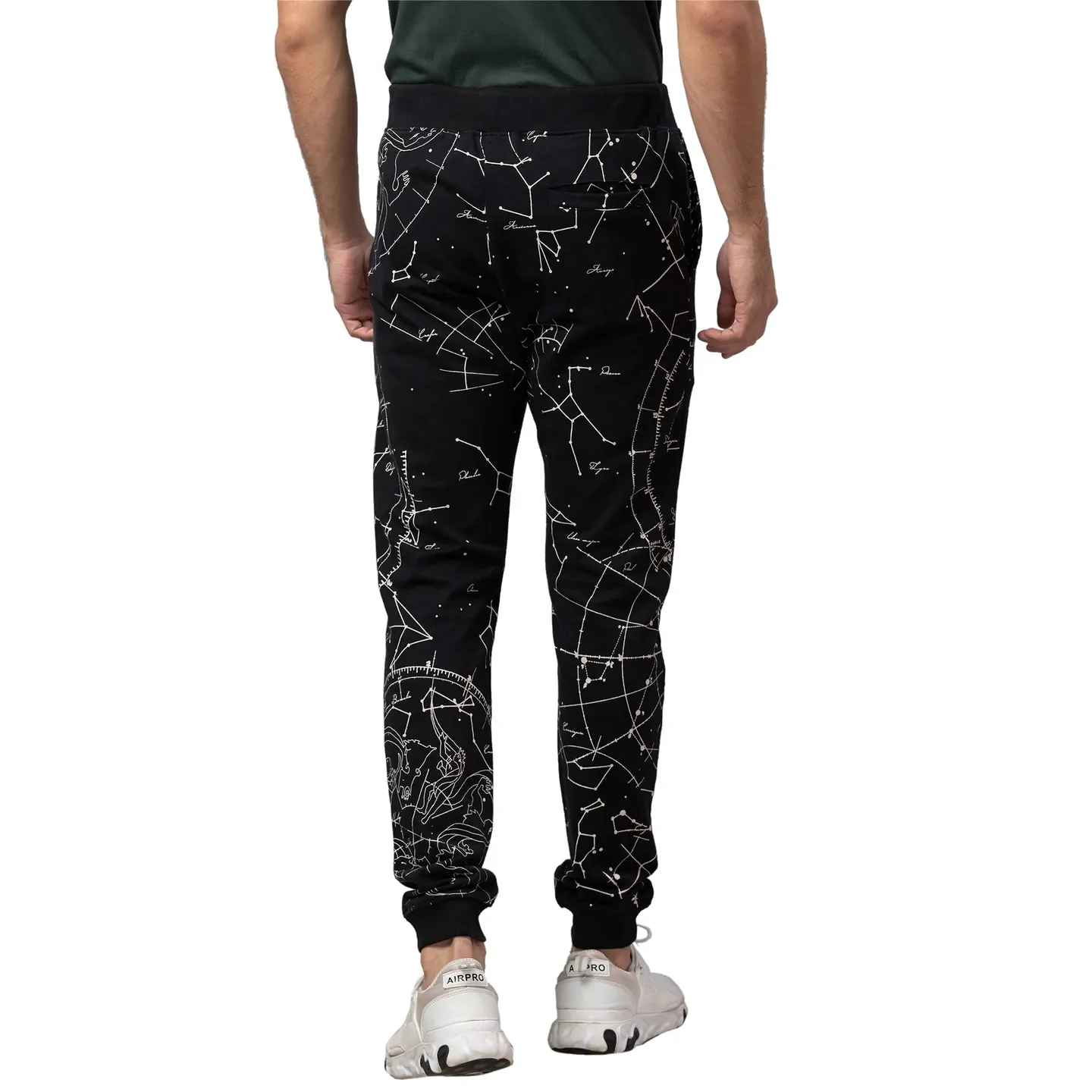 Black Regular Fit Men's Track Pants by Being Human Clothing - Image 3
