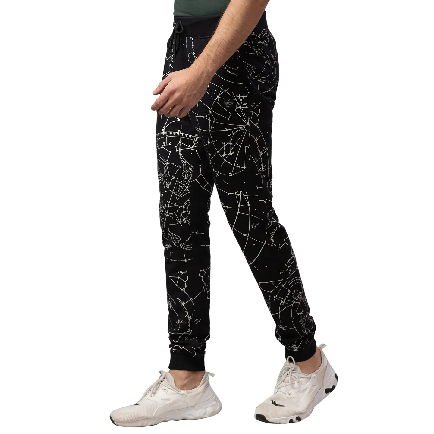 Black Regular Fit Men's Track Pants by Being Human Clothing - Image 4
