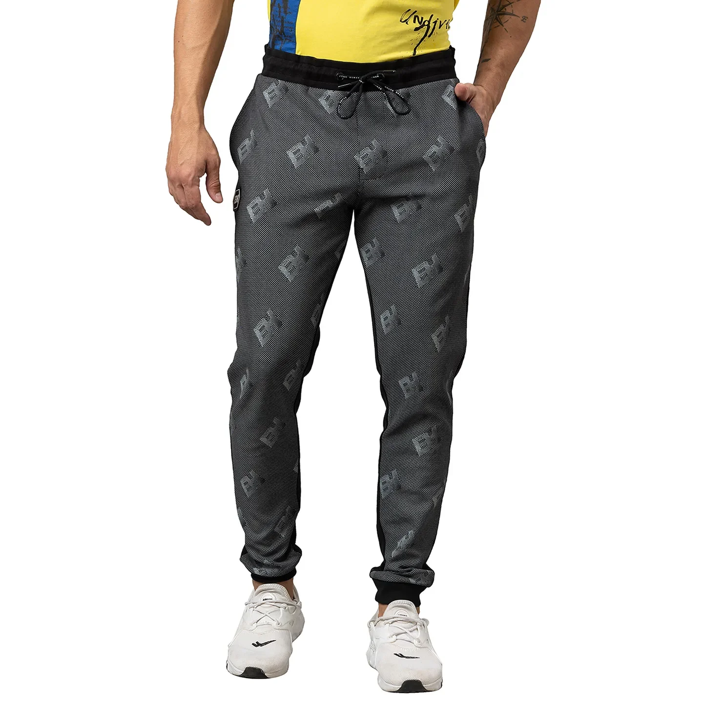 Black Regular Fit Track Pants For Men By Being Human Clothing