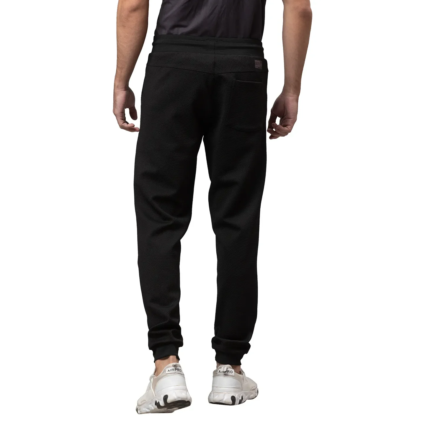 Black Regular Fit Men's Track Pants by Being Human Clothing - Image 2