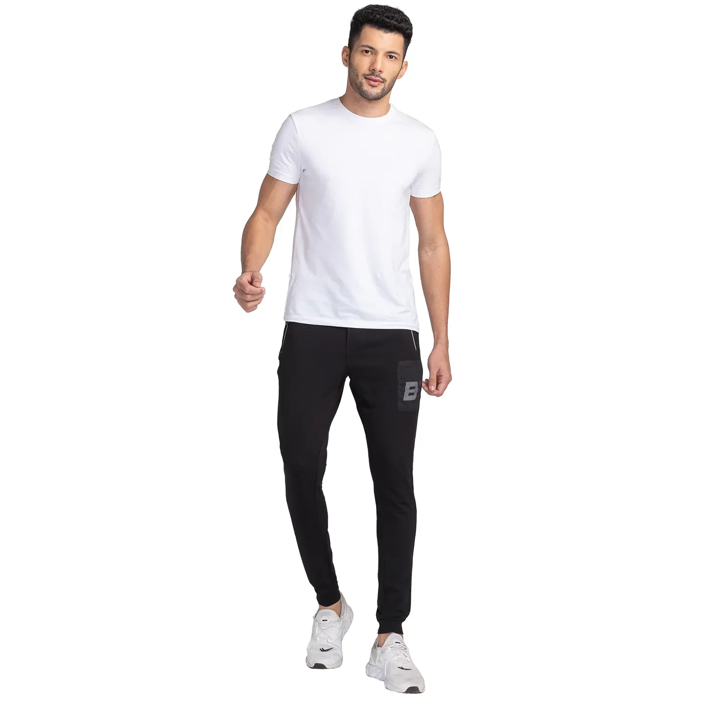 Black Regular Fit Men's Track Pants by Being Human Clothing - Image 5