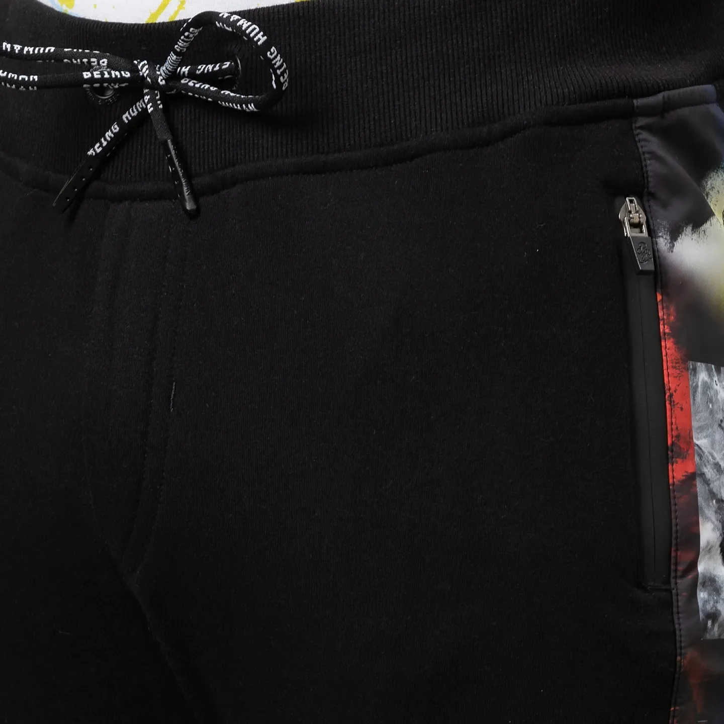 Black Regular Fit Track Pants For Men By Being Human Clothing - Image 5