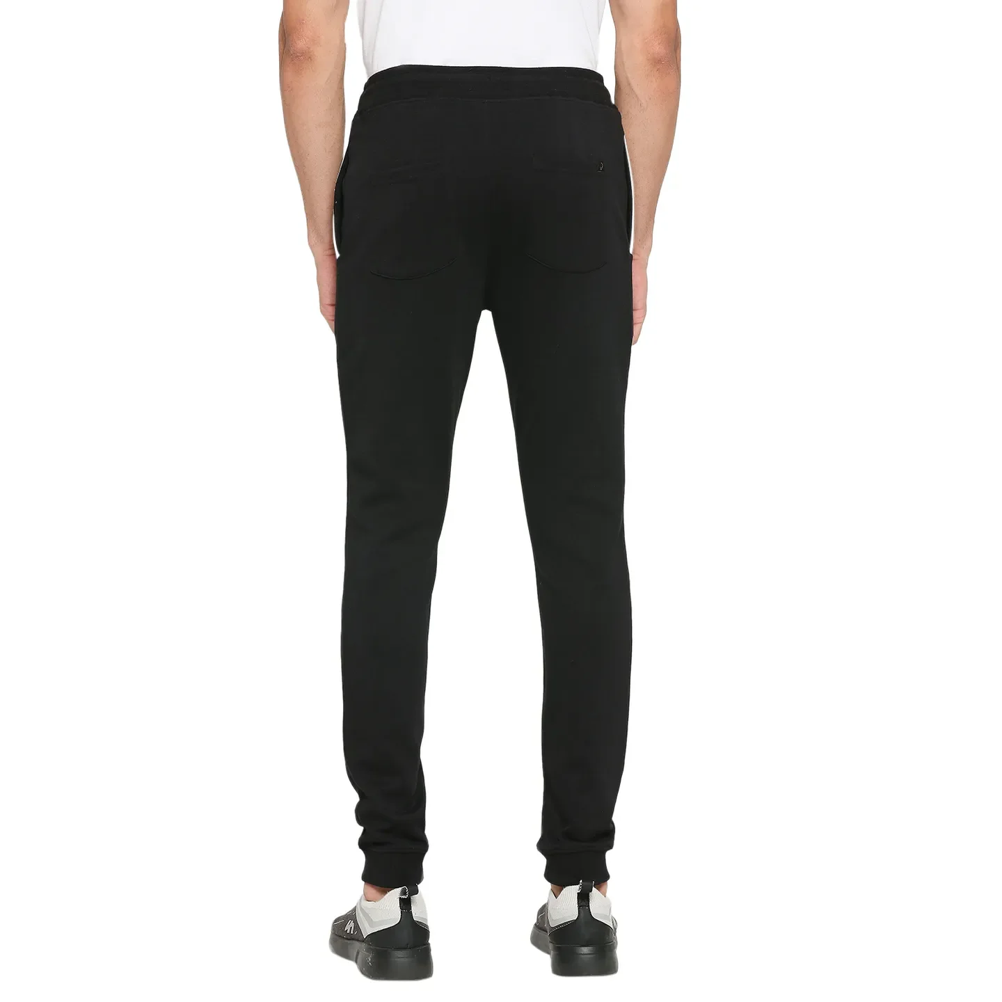 Black Regular Fit Men's Track Pants by Being Human Clothing - Image 4