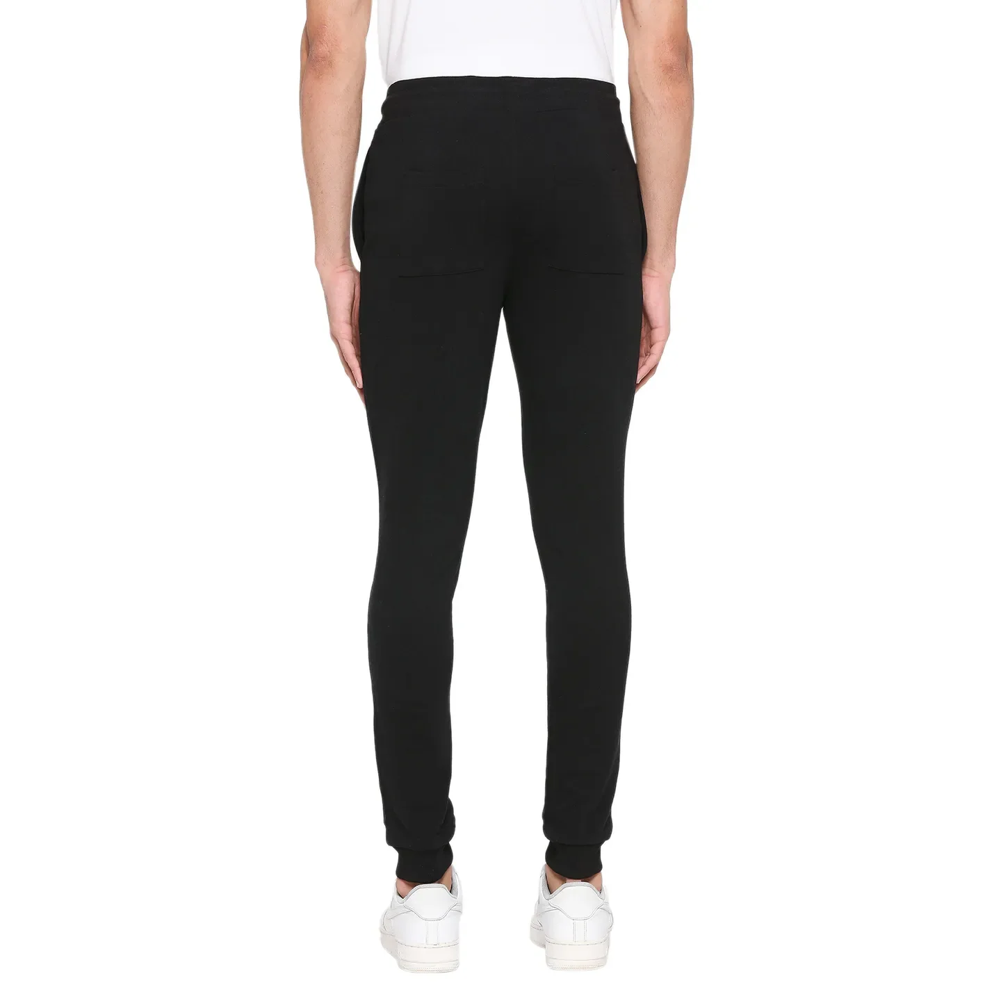 Black Regular Fit Track Pants For Men By Being Human Clothing - Image 4