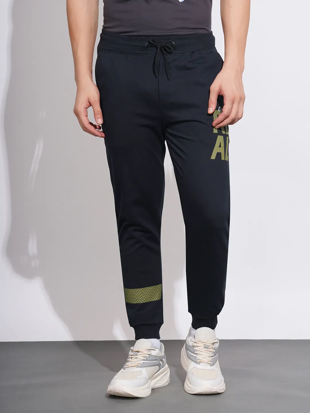 Black Regular Fit Men's Track Pants by Being Human Clothing