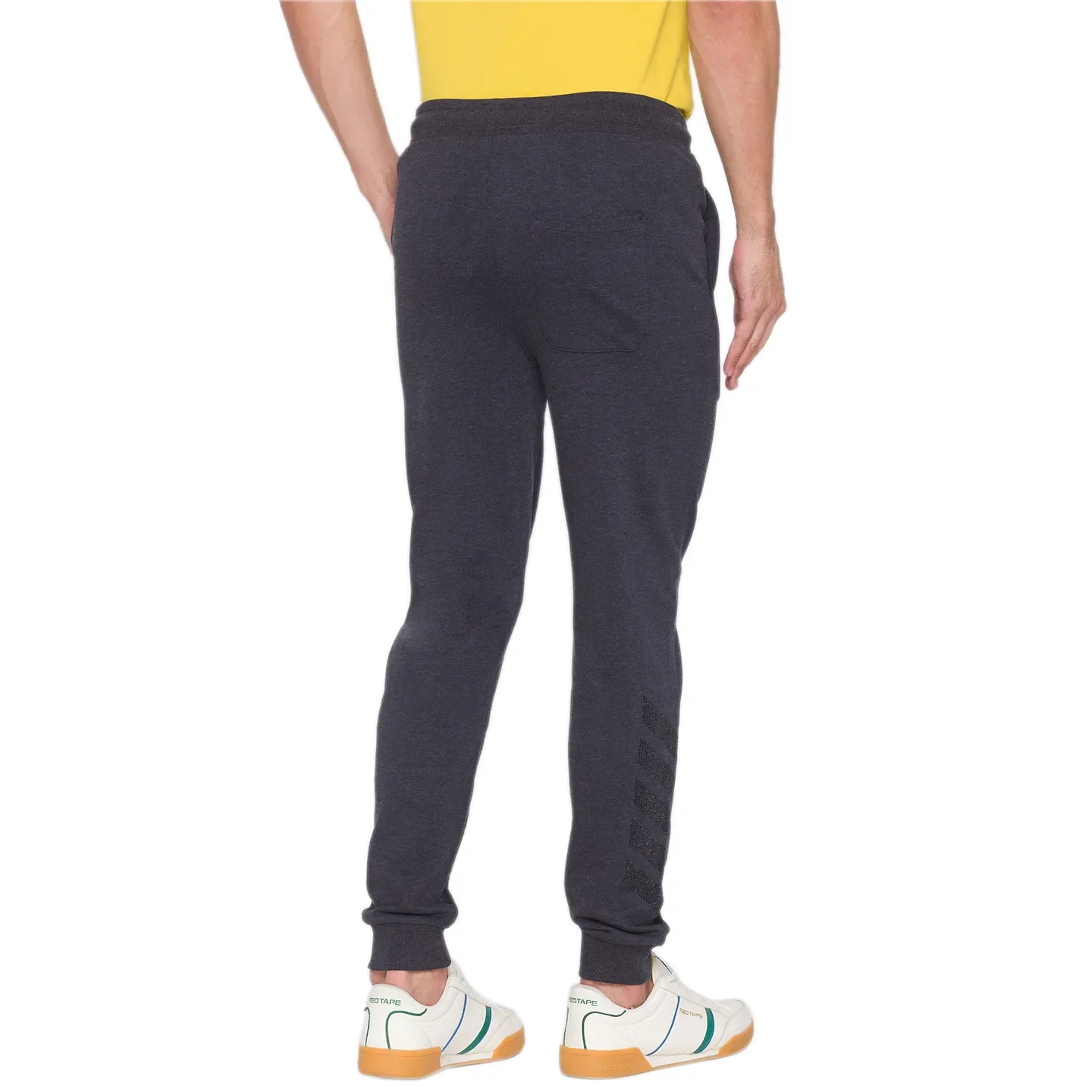 Black Regular Fit Track Pants For Men By Being Human Clothing - Image 4