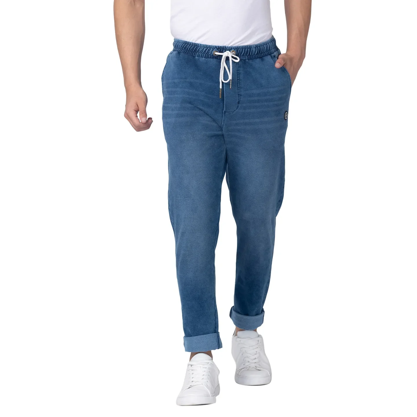 Blue Regular Fit Men's Track Pants by Being Human Clothing