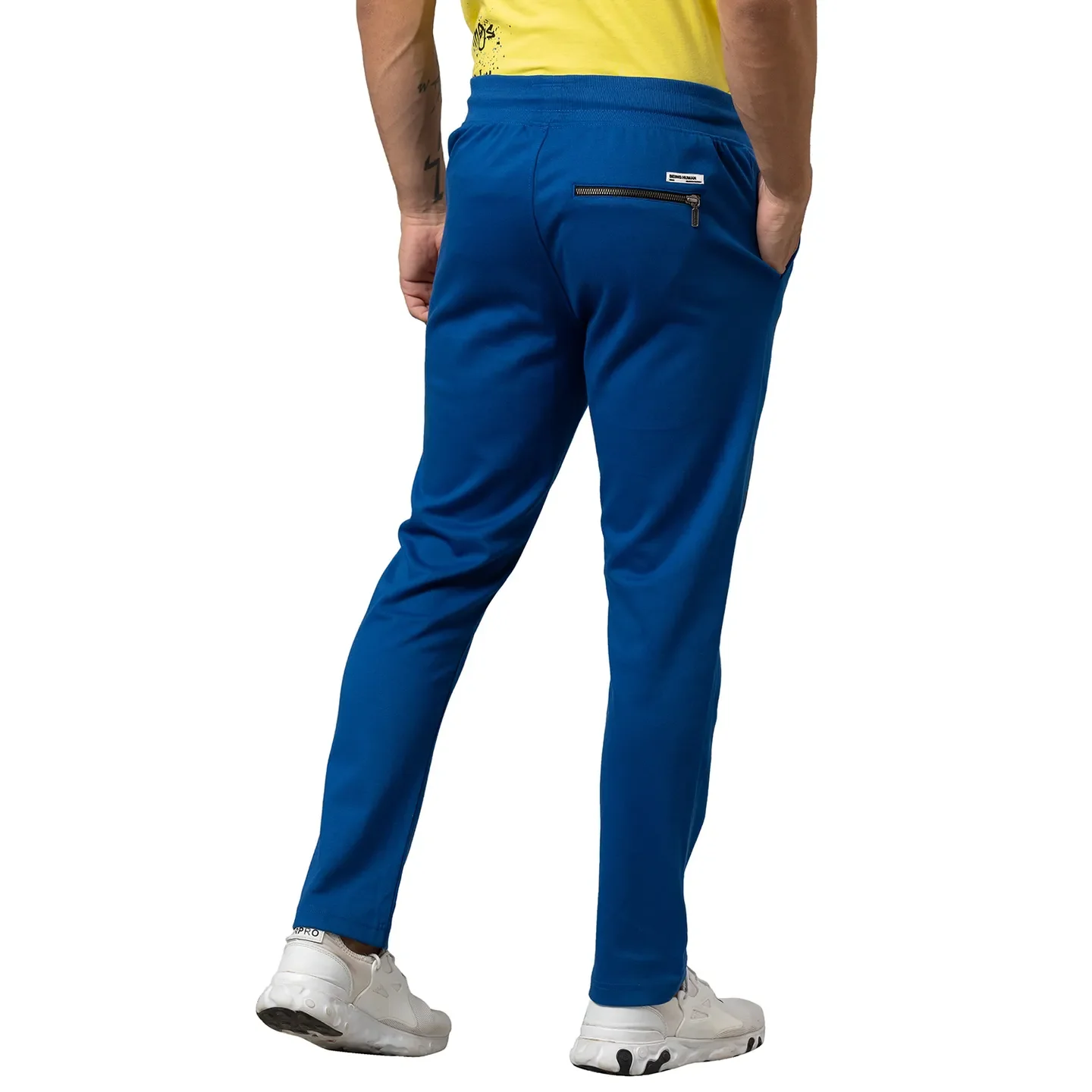 Blue Regular Fit Men's Track Pants by Being Human Clothing - Image 3