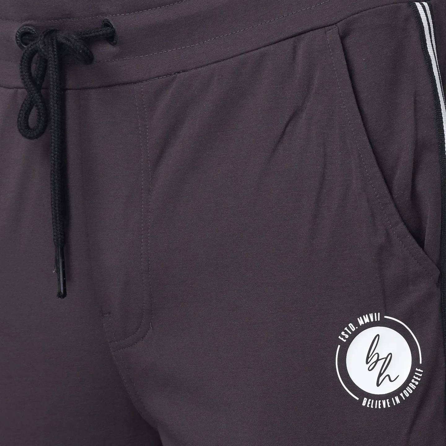 Grey Regular Fit Track Pants For Men By Being Human Clothing - Image 4