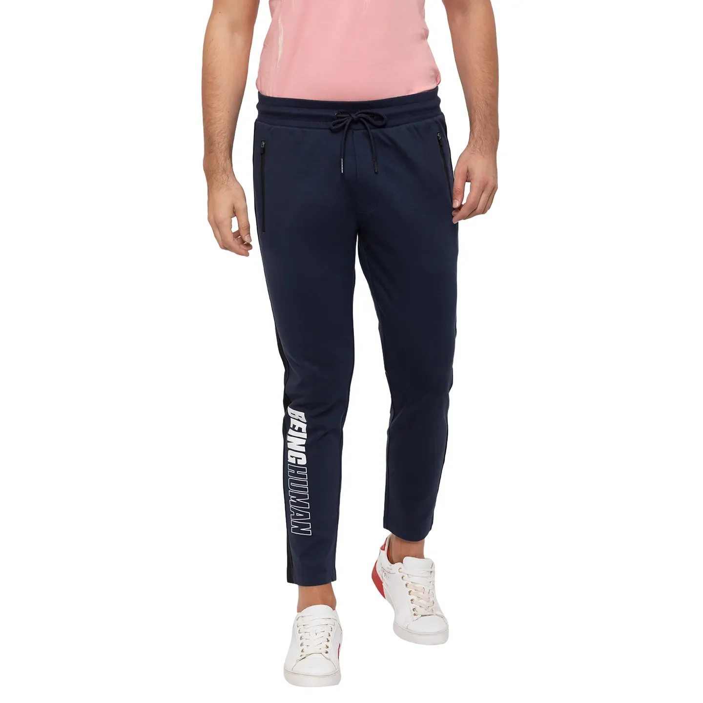 Blue Regular Fit Men's Track Pants by Being Human Clothing
