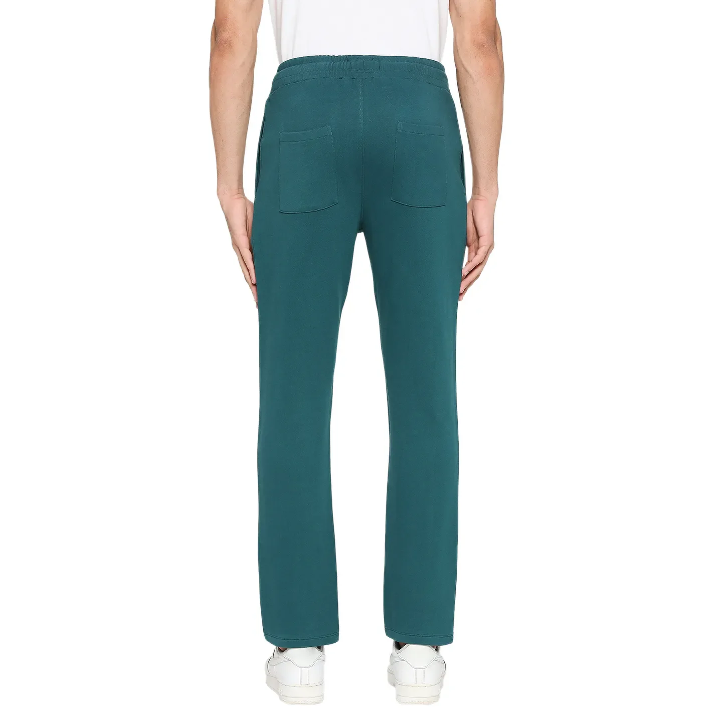 Teal Regular Fit Track Pants For Men By Being Human Clothing - Image 4