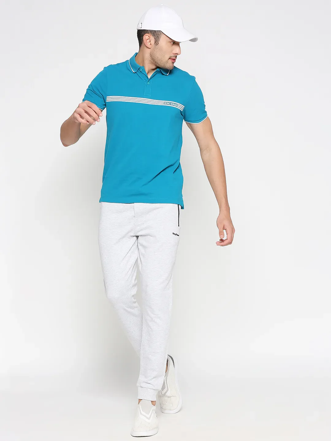 Beige Regular Fit Men's Track Pants by Being Human Clothing - Image 6