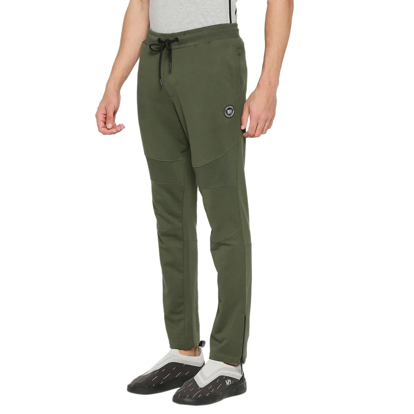 Forest Green Regular Fit Track Pants For Men By Being Human Clothing - Image 2