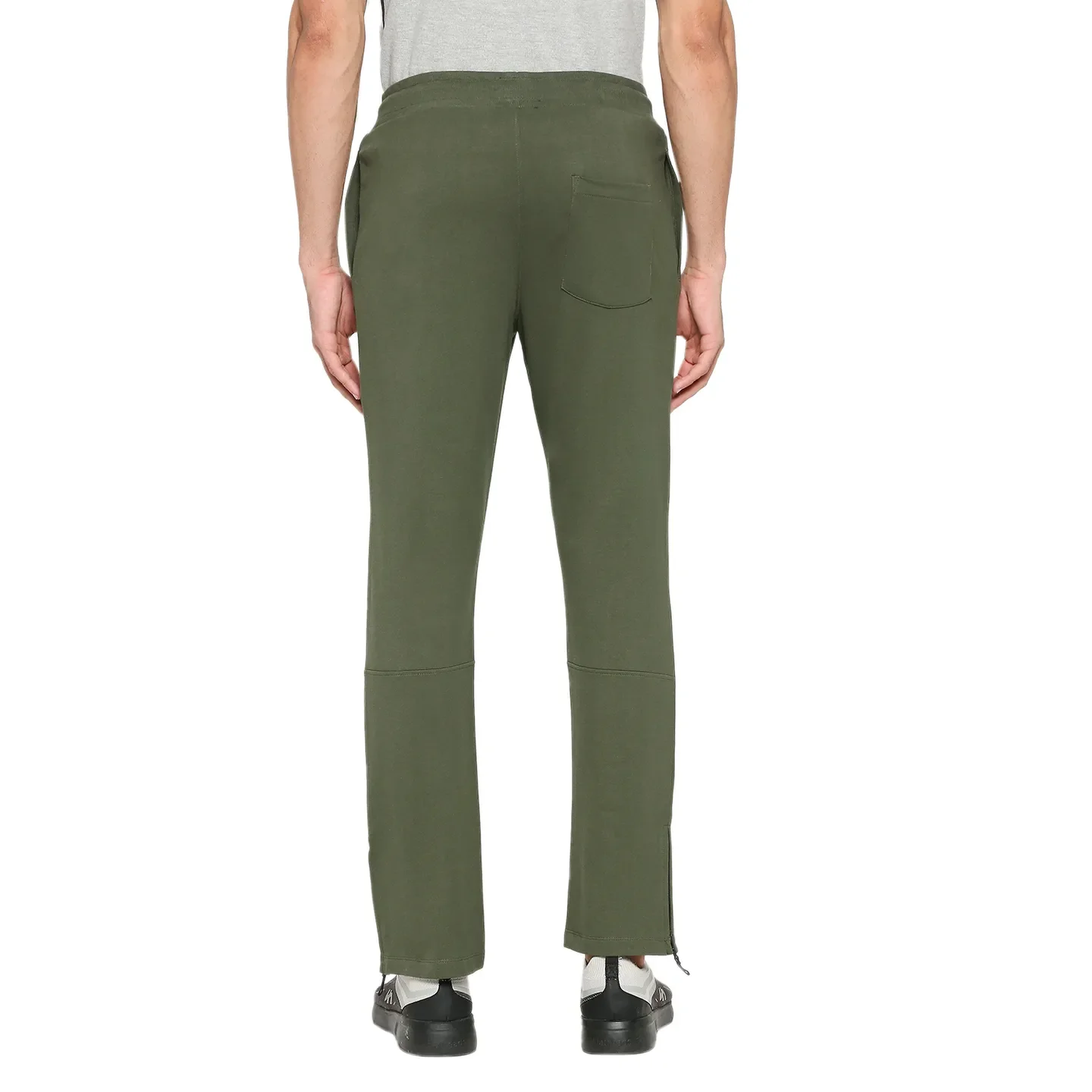 Forest Green Regular Fit Track Pants For Men By Being Human Clothing - Image 4