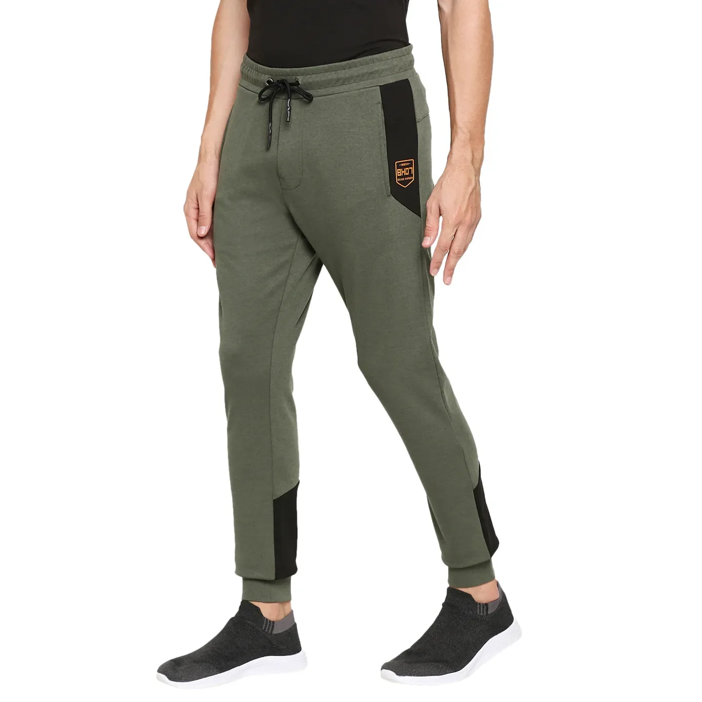 Green Regular Fit Men's Track Pants by Being Human Clothing - Image 2