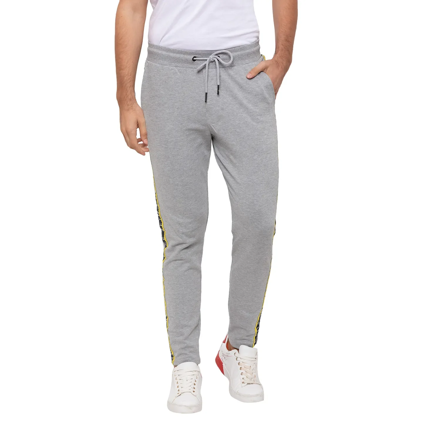 Grey Regular Fit  Men's Track Pants by Being Human Clothing
