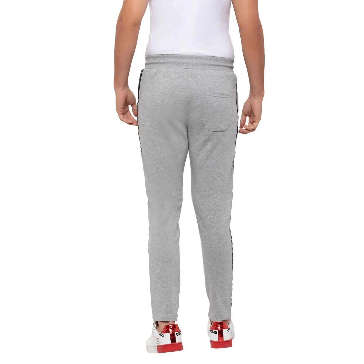 Grey Regular Fit  Men's Track Pants by Being Human Clothing - Image 2
