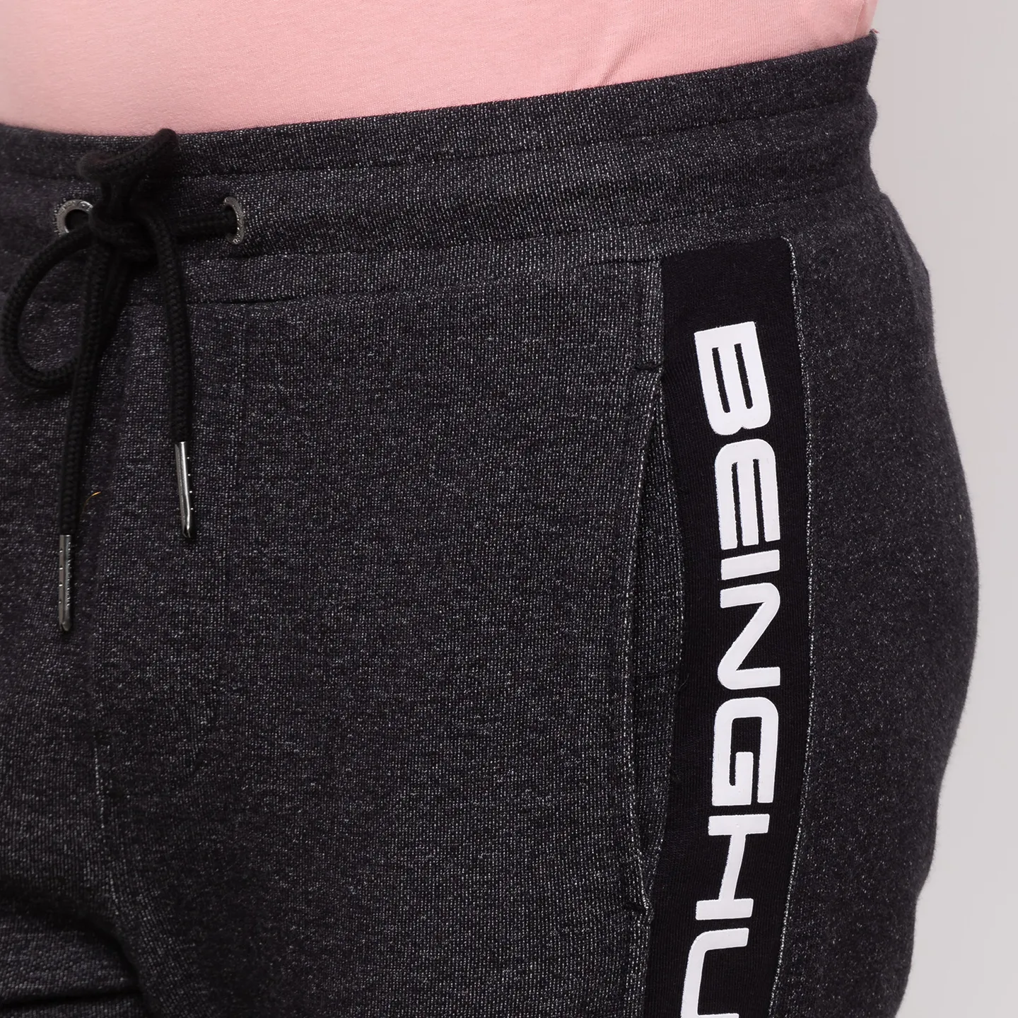 Grey Regular Fit Men's Track Pants by Being Human Clothing - Image 5