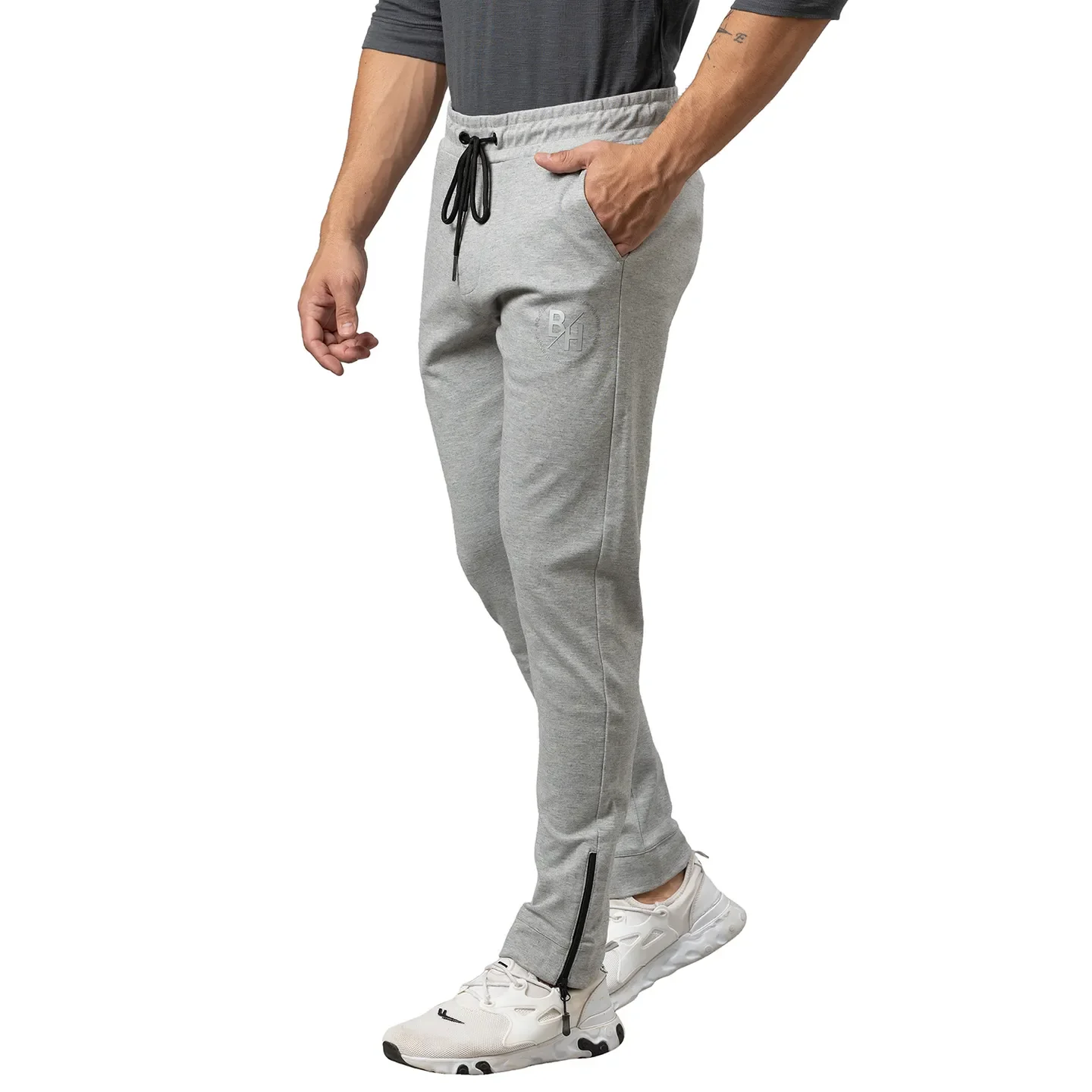 Grey Regular Fit Men's Track Pants by Being Human Clothing - Image 4