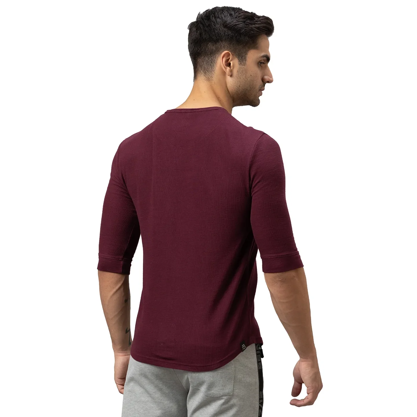 Grey Regular Fit Track Pants For Men By Being Human Clothing - Image 3
