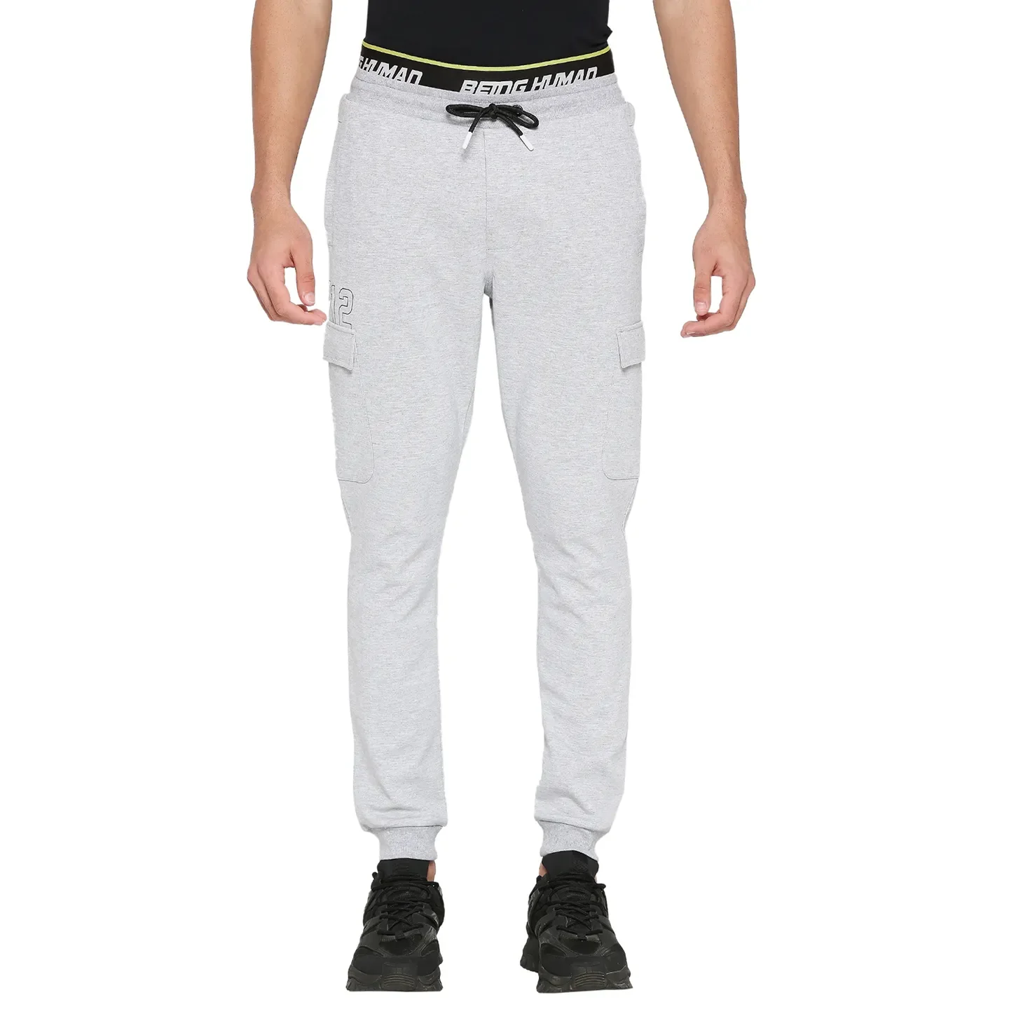 Grey Regular Fit Track Pants For Men By Being Human Clothing