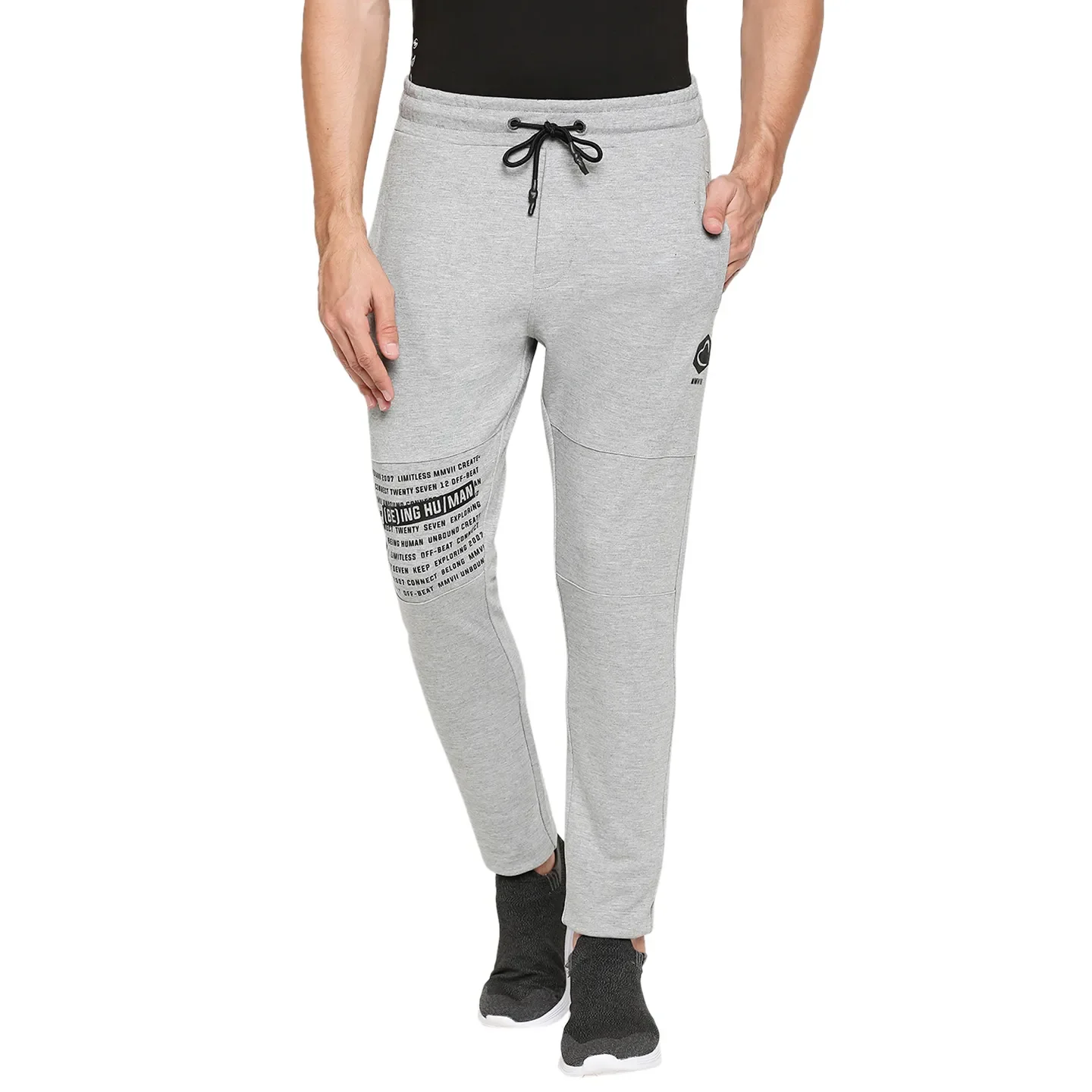 Grey Regular Fit Men's Track Pants by Being Human Clothing